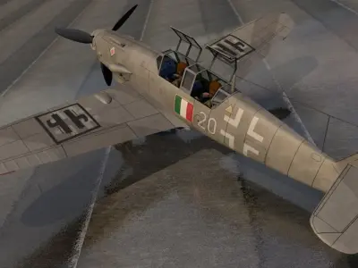 Messerschmitt Bf-109 G-12 3D model