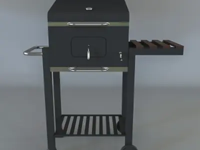 Barbecue bbq grill Low-poly 3D model