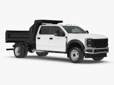 Pickup Truck Black Dump 3D model