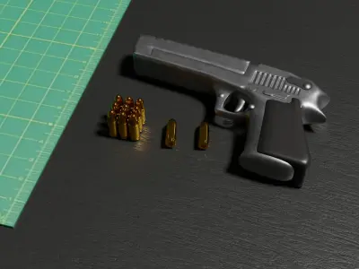 Deagle Low-poly 3D model