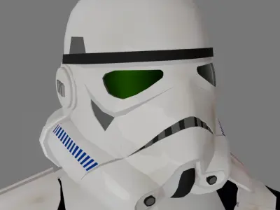 StormTrooper Low Poly Free 3D model