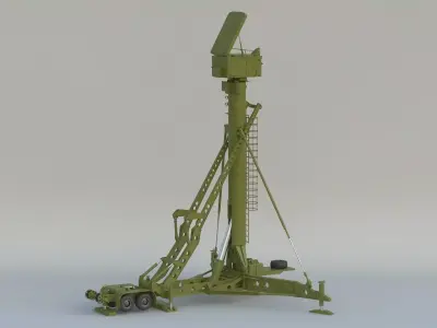 40V6M Flap Lid Mast Radar 3D model