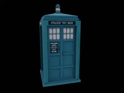 TARDIS Doctor Who Low-poly 3D model