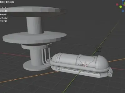 Bio silo of future technology 3D model