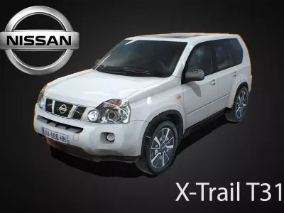 Nissan X-Trail 2007-2014 Low-poly 3D model
