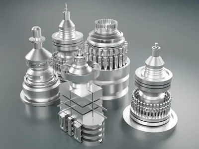 sci-fi kitbash elements 5-pcs 3D model