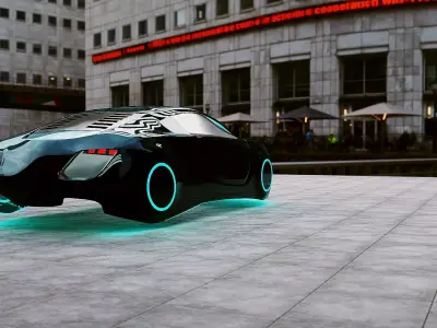 Futuristic Audi Free low-poly 3D model