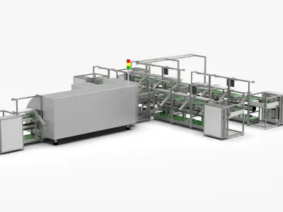 Selective Soldering Production Line 3D model