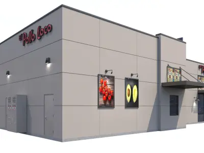 Retail-047 El Pollo Loco-001 3D model