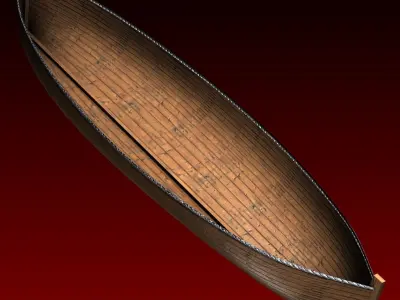 Life Boat Hull Only Low-poly 3D model