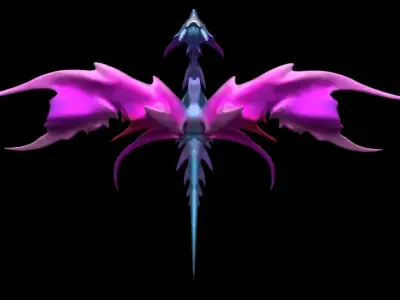 Butterfly Fairy Dragon Model Free low-poly 3D model