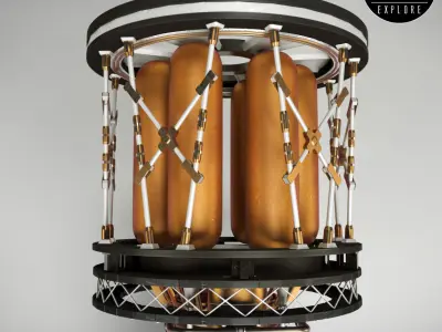 Engine space rocket 3D model