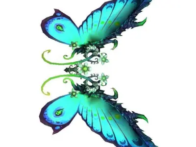 Butterfly-3 Wing Low-poly 3D model