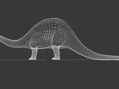 Brontosaurus dinosaur 3D model