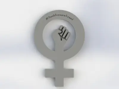 Feminism pendant 3D print model