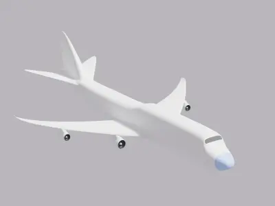 Boeing 747 Low-poly 3D model