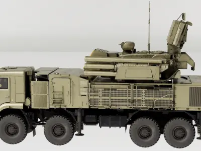 Pantsir S2 Air Defense System 3D model