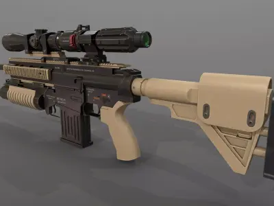 MR 762 Assault Rifle 3D model