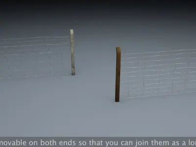 Berlin Wall Old Fence Element 3D model