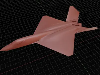 Northrop YF-23 Black Widow Low-poly 3D model