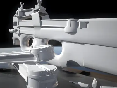 HIE Game Ready P90 D180521 Low-poly 3D model