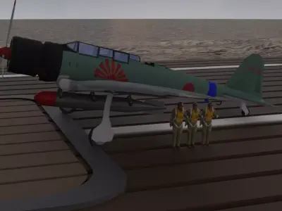IJN BN5 Kate Torpedo Bomber 3D model