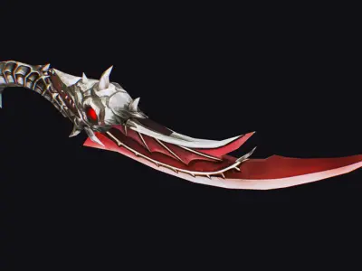 Dagger Bone Short Blade Sharpener Military Wedge Grinding Low-poly 3D model