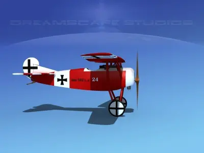 Fokker DVIII V01 3D model