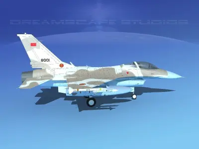 Gen Dyn F-16A Falcon Morracco 3D model