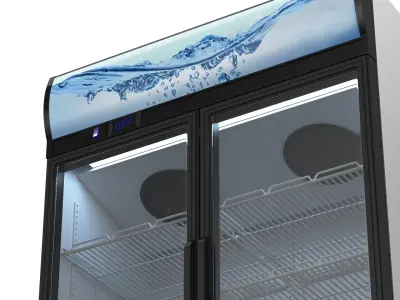 Detailed Commercial Fridge 3D model