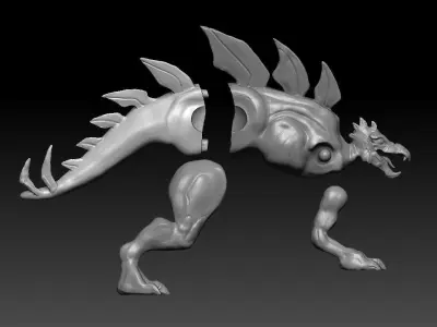 Jurassic part Stegospinus prototype figure 3D model