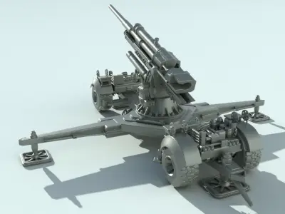 Flak 88mm Anti-aircraft for print 3D print model