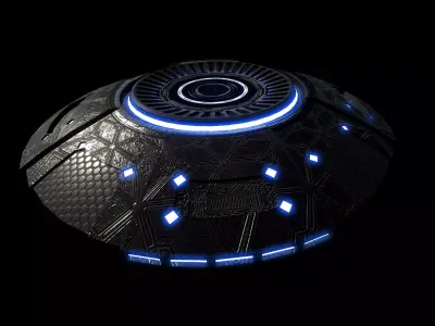 3D model ALIEN UFO SPACE CRAFT Low-poly 3D model