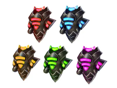 a Set of Shield Weapons Low-poly 3D model