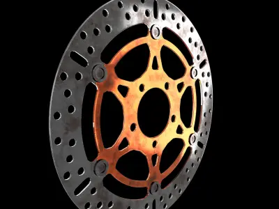 Motorcycle brake disc 3D model