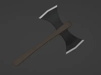War Axe Free low-poly 3D model