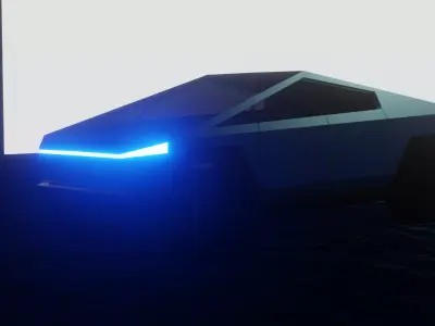 Tesla CyberTrack Low-poly 3D model