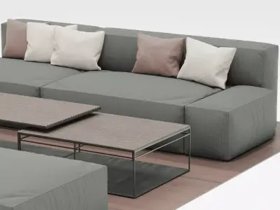 Sofa Set 3 3D model