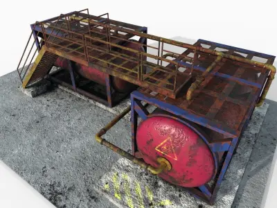 Industrial Set01 Low-poly 3D model