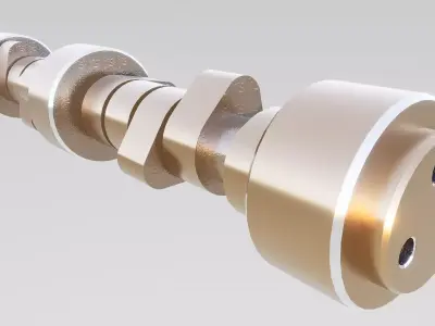 Small Block Chevy OEM roller Camshaft - Low Poly Free 3D model