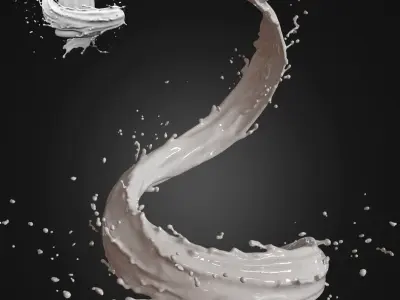 Splash curved 3D model