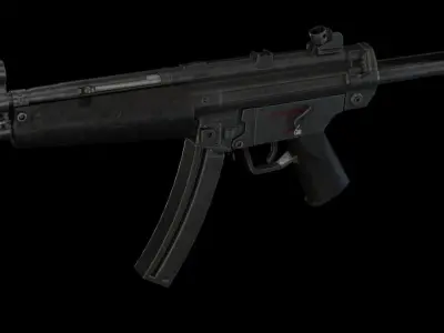 Heckler and Koch Mp5 Low-poly 3D model