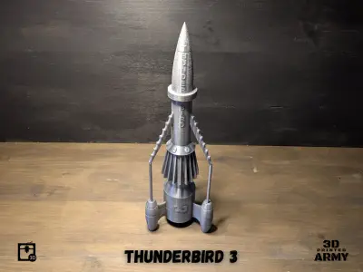 THUNDERBIRD 3 rocket -STL files for 3D printing 3D print model