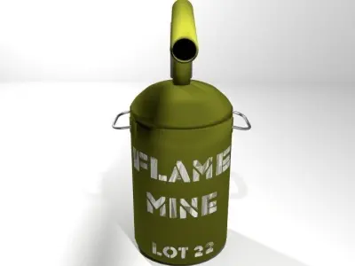 Landmine flame mine 3D model