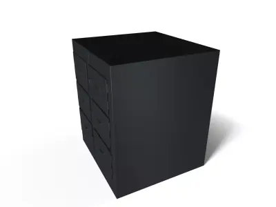Sci-Fi Medical Mortuary Refrigerator Low-poly 3D model