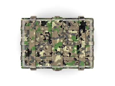 Khaki Military Case Low-poly 3D model