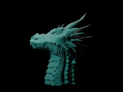 Dragon Head 3D model 8