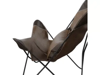 Butterfly Leather Lounge Chair 01 Free 3D model