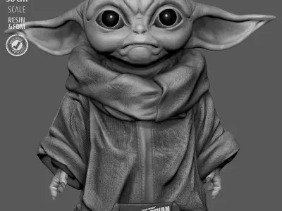STAR WARS Grogu Portrait Bust 3D print model
