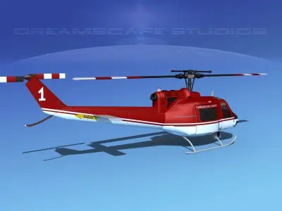 Bell 204 Carington Logging 3D model